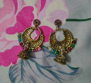 chandbali Jhumka Earrings