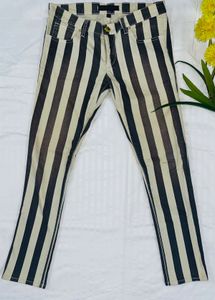 Black And White Stripped Jeans