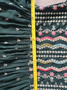 Emerald Green Embroidered Anarkali