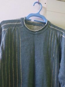 Woolen Bluish Grey Full Sleeve Sweater