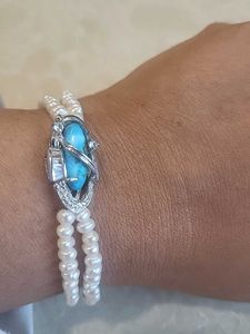 Pearl Turquoise Stone Bracelet