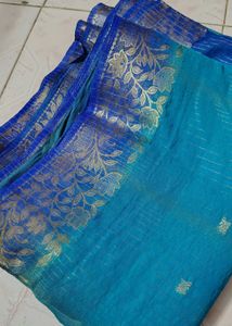 Blue Striped Saree