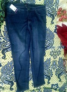 Women Navy Blue Comfort Slim Fit High Rise Stretch