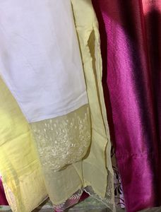 Attractive Kurta With Plazo Having Net Lace