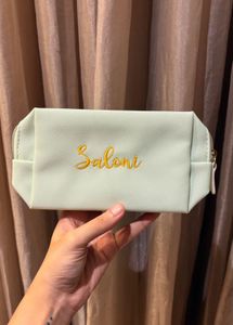 Mint Green & Gold Personalised Pouch