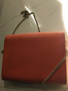 Pink Orangish chain bag