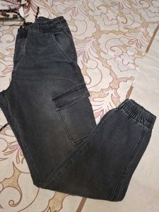 Black Cargo Joggers