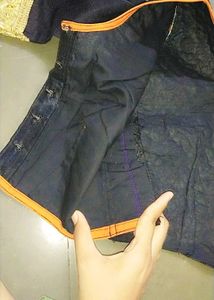 New Orange &amp; Black Embroidered Saree With Blouse