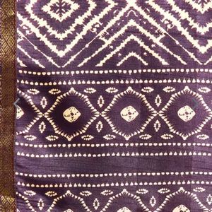 Purple Printed Saree