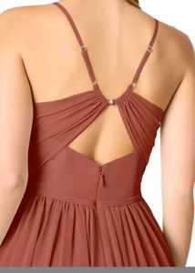 Elegant Rust Maxi AZAZIE Dress(A4)