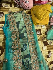 Beautiful Long  Shrug With Embroidery