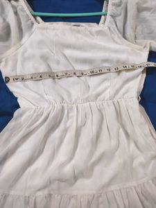 M White Tiered Maxi Dress
