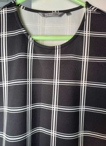 Black And White Checked Dress