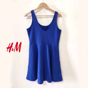 H&amp;M Royal Blue Skater Dress