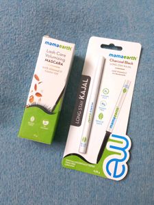 MAMAEARTH Lash Care Mascara+Longstay Kajal(brown)