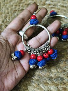 Oversized Ethnic Beaded Danglers