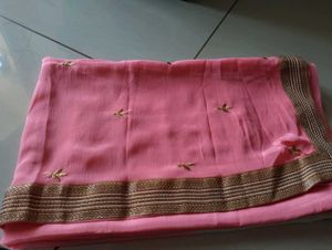 New Saree With Unstitched Blouse piece