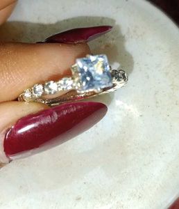 Rhinestone Crown Ring