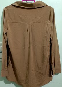Brown Long Sleeve Blouse