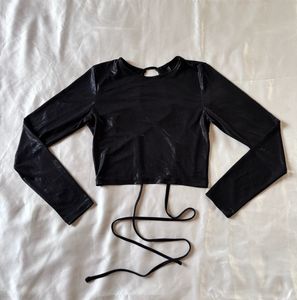 Tokyo Talkies Black Backless Top