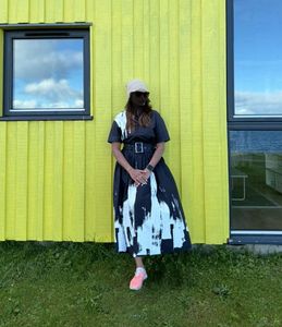 Stylish Midi Shirt and Skirt Co-ord with belt