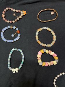 Set of 10 Beaded Bracelet