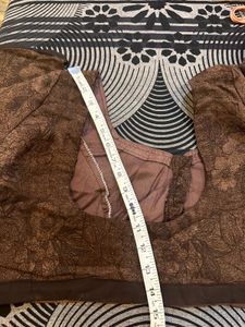 Brown Saree With Blouse