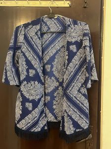 Blue Ethnic Shrug