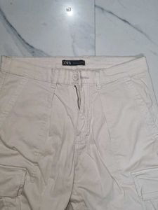 Cream Cargo Pant