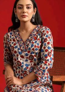 Ananya Floral Printed Beige Kurta Set