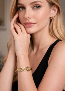 Versace 18k Gold Plated Cuff