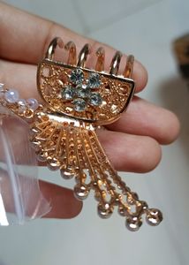 Pearl Studed Clutch/ Butterfly