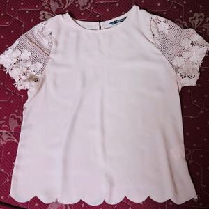 Pink Top With Beautiful Sleeves