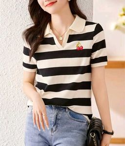 Striped Polo Top with Levis Logo