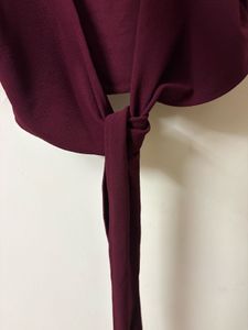 Burgundy tie Crop Top