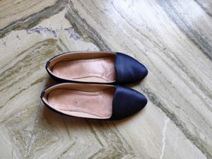 Navy Blue Silk Fabric Ballerina