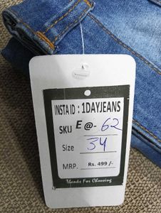 E@62 Size-34 Slim Jeans