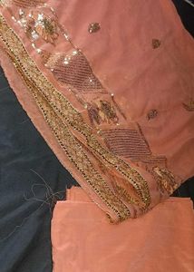 Peach Dress Material