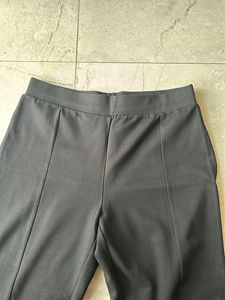 Black Flared Cropped Pants