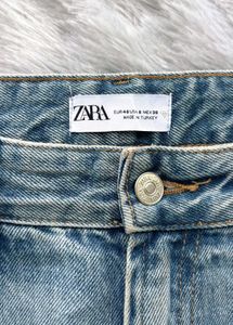Zara Long Wide Leg Jeans 32-34
