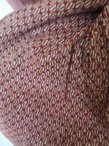 Burgundy Striped Kurta Set