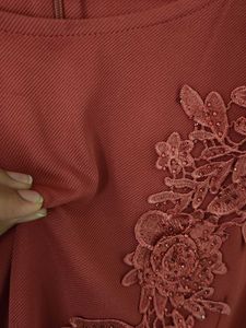 Elegant Floral Mauve colour Dress