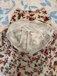 Floral High-Low Skirt