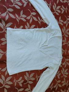 White Long Sleeve Top