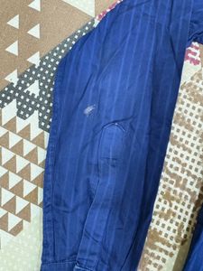 Blue Striped Button-Down Shirt