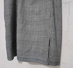 Gray Plaid Mini Dress