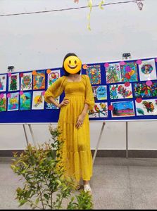Yellow Floral Maxi Dress