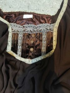 Brown Ruffle Lolita Top