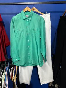 Green Silk Shirt