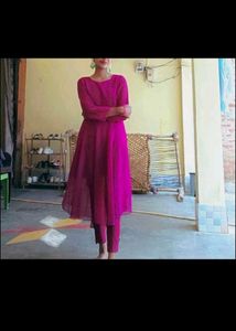 Pink Anarkali Suit Set